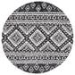 Safavieh Micro-Loop Southwestern 5" Round Black and Ivory Area Rug, , large