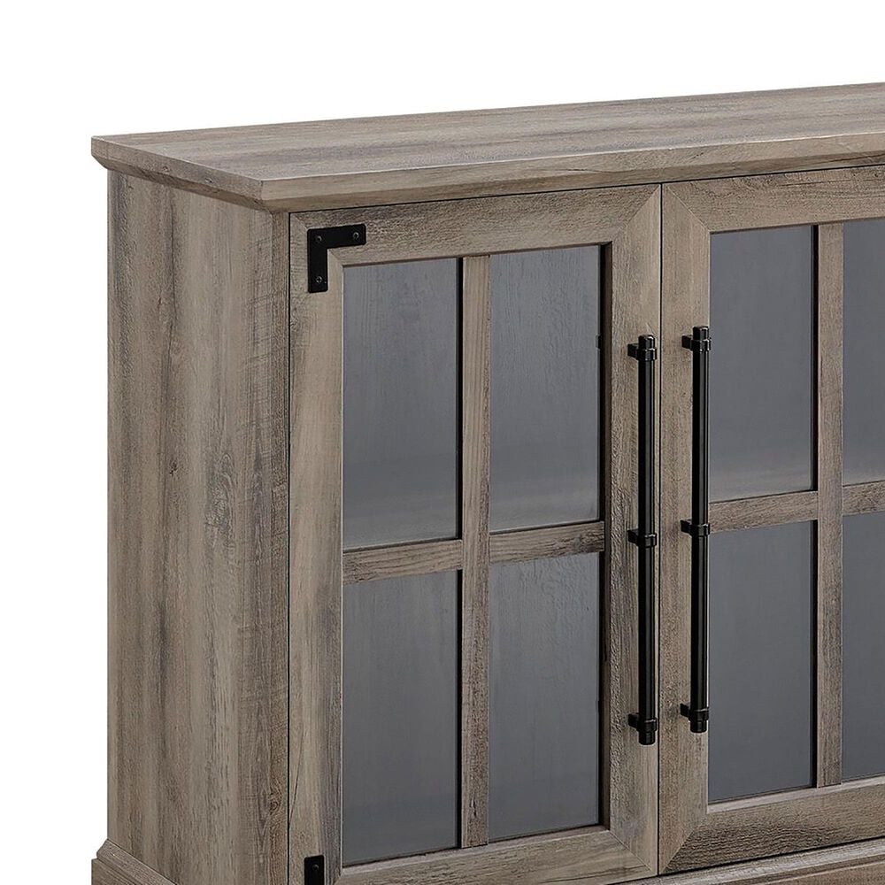 Walker Edison Abigail 58&quot; TV Stand in Grey Wash, , large
