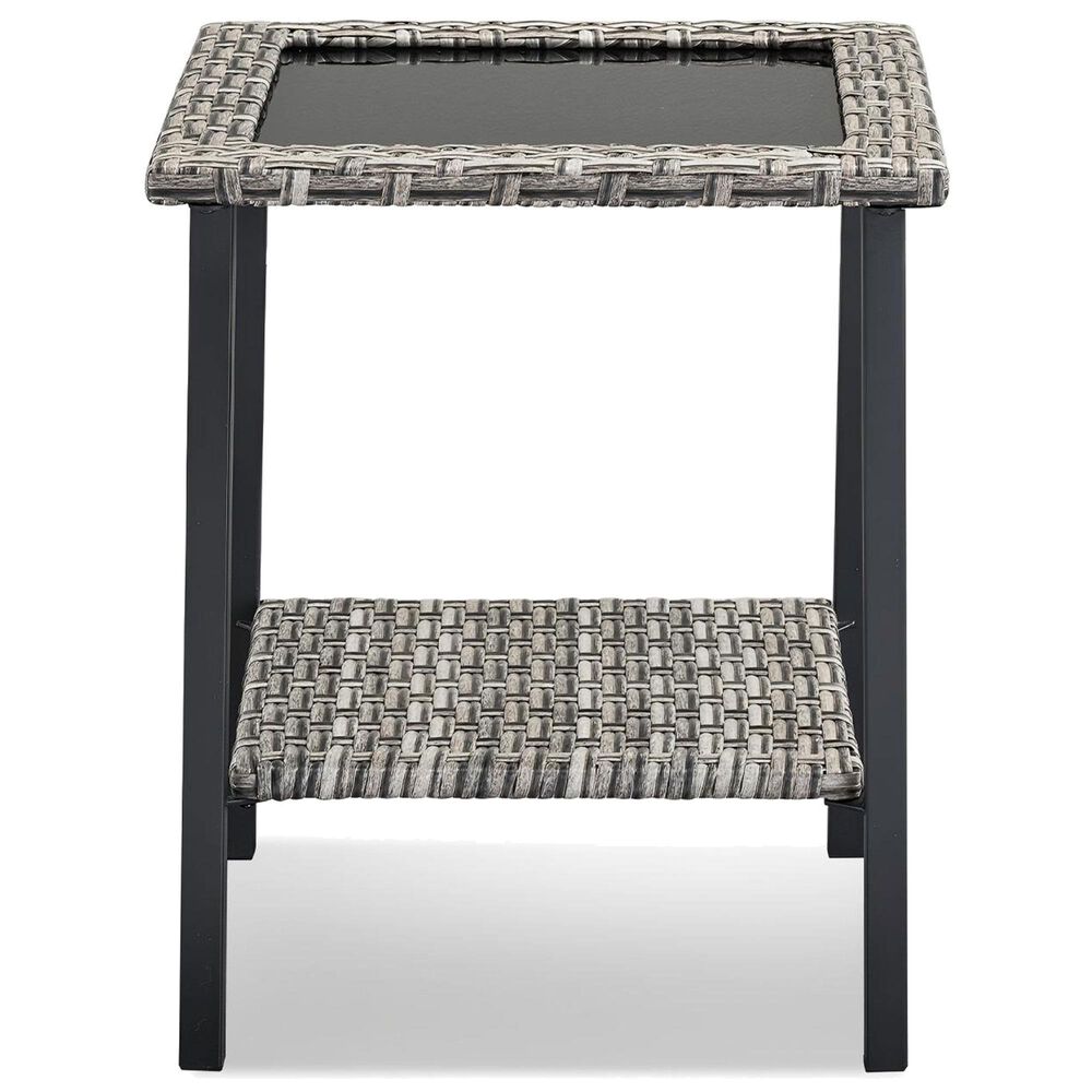 Sunwell Garden 3-Piece Patio Chat Set with Side Table in Beige, , large
