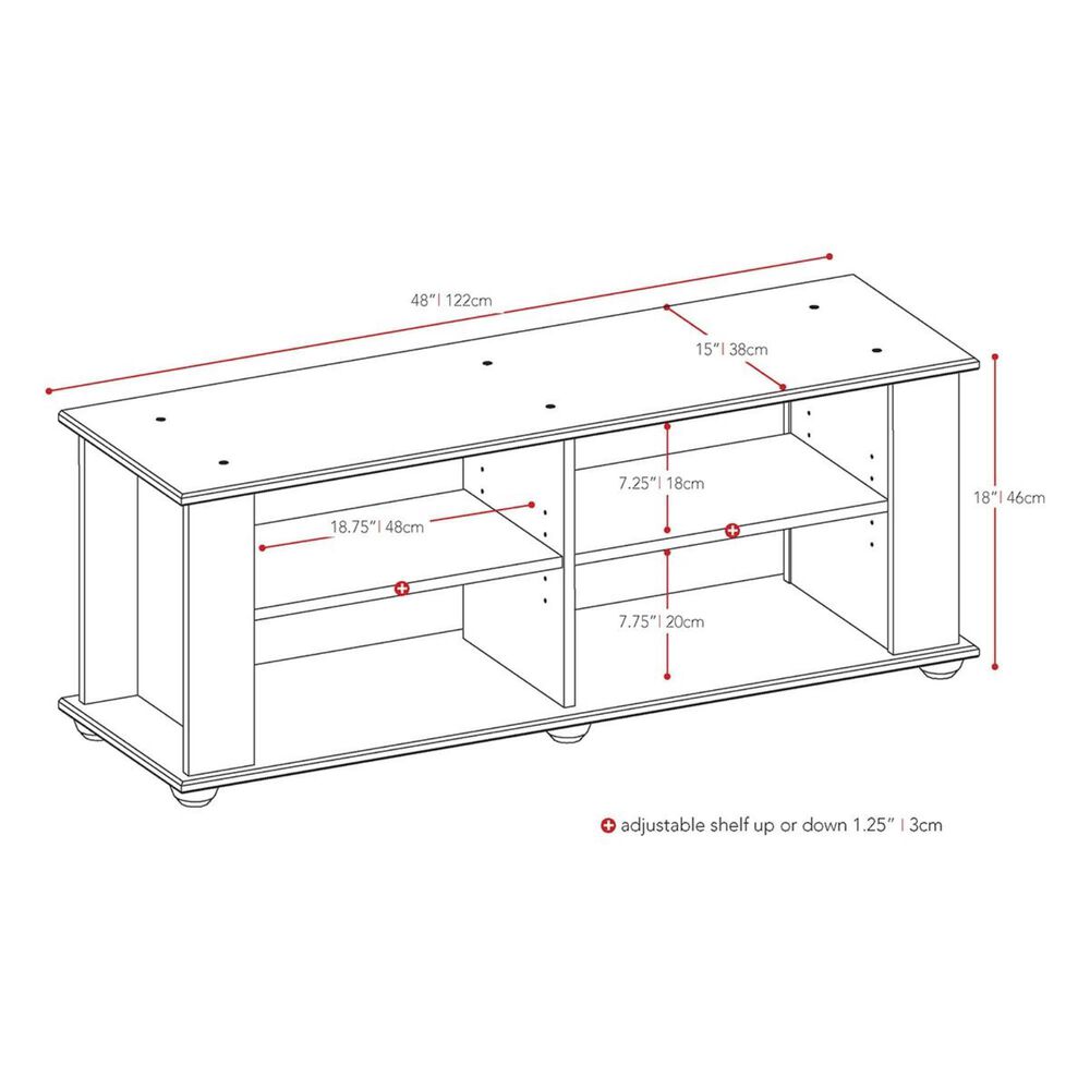 CorLiving Fillmore 48&quot; TV Stand in Midnight Black, , large