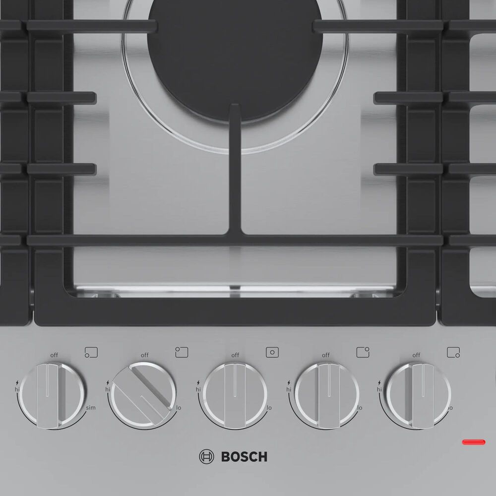 Bosch 500 Series 30" BuiltIn Gas Cooktop with 5 Burners in Stainless
