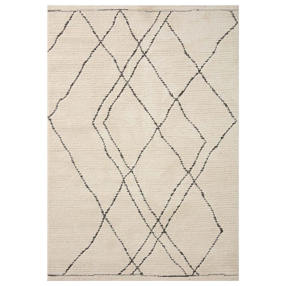 Loloi II Fabian 2"7" x 7"6" Ivory and Charcoal Runner, , large