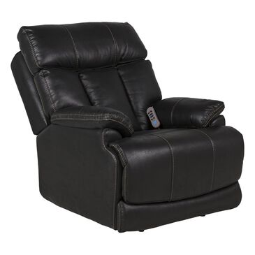 Flexsteel Clive Big and Tall Power Recliner with Power Headrest and Lumbar in Black, , large
