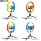 Bower 10" RGB Mobile Selfie Ring Light Studio Kit, , large
