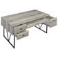 COAST Analiese 2-Piece Desk and Bookcase Set in Black and Grey Driftwood, , large