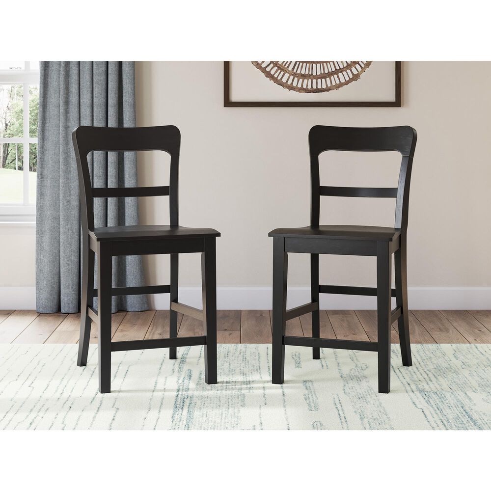 Ashley Greddinton Counter Stool in Black, , large