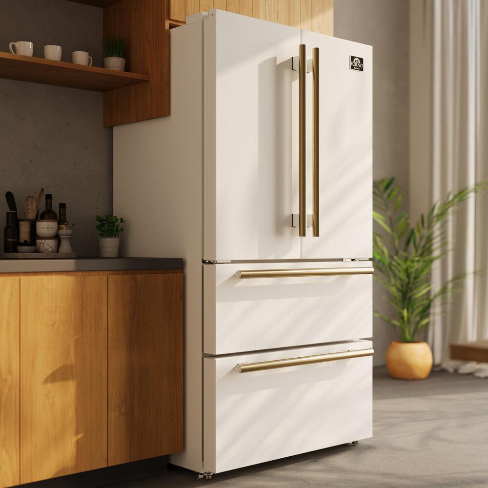 Forno Moena 19.2 Cu. Ft. French Door Refrigerator in White, , large