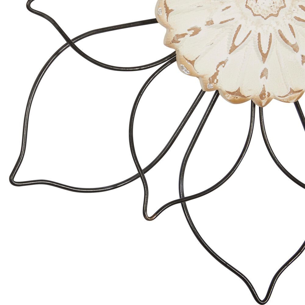 Maple and Jade 20.5&quot; x 18&quot; Floral Wall Decor in Black and Beige &#40;Set of 2&#41;, , large
