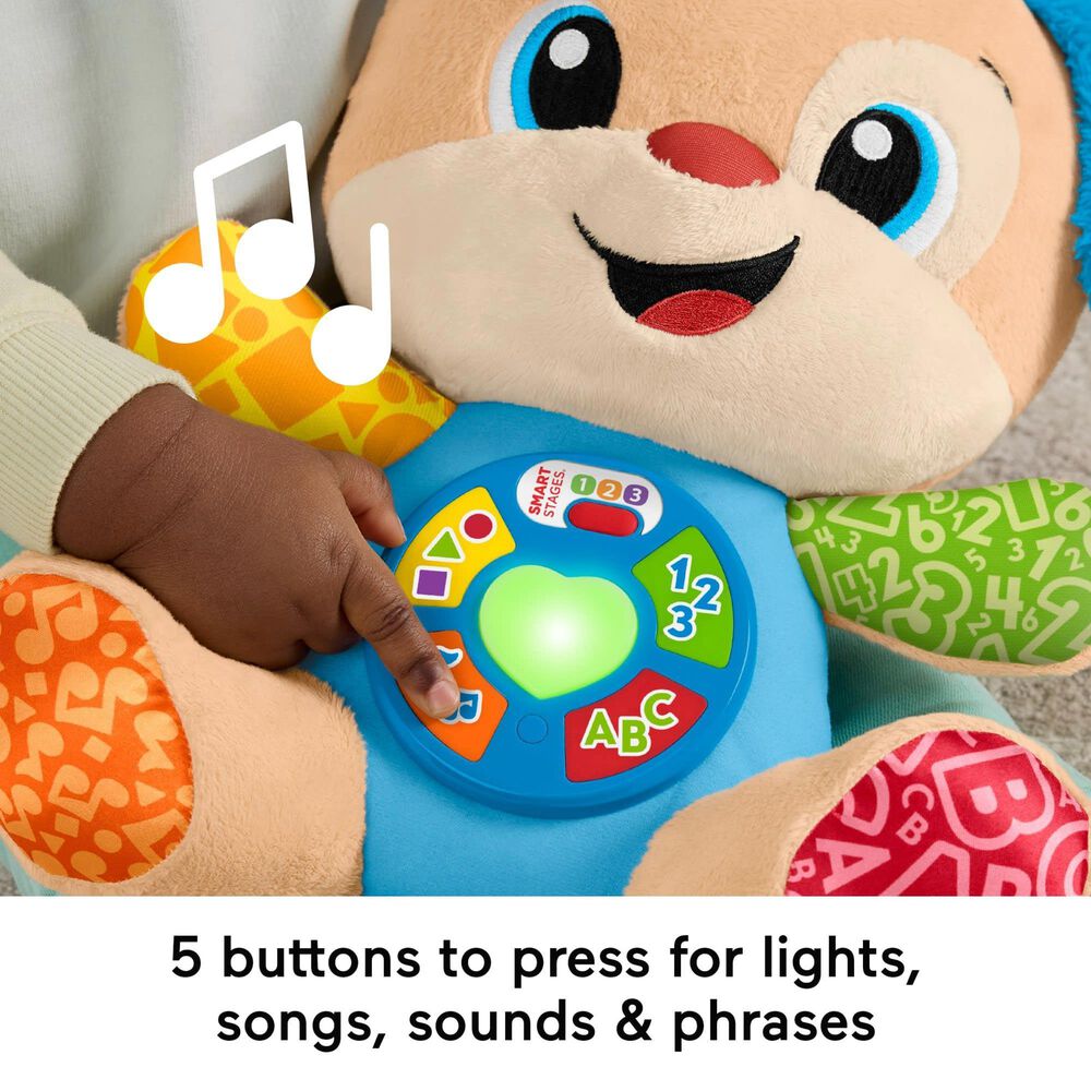 Fisher Price Laugh and Learn Smart Stages Puppy Plush Musical Learning Toy, , large