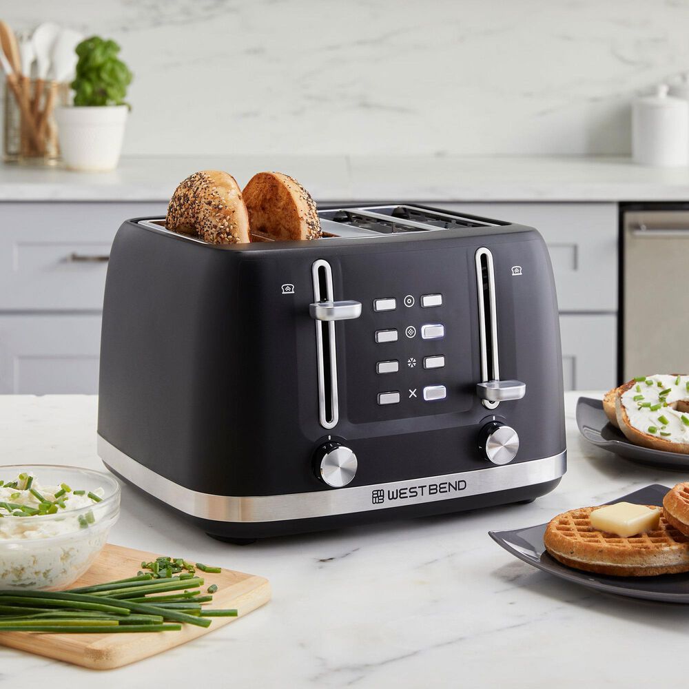 West Bend 4-Slice Toaster in Black, , large