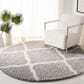 Safavieh Parma Shag PMA521G 6"7" Round Grey and Cream Area Rug, , large