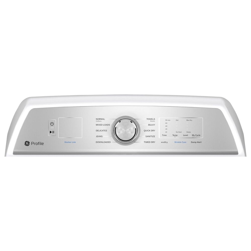 GE Profile 7.4 Cu. Ft. Electric Dryer with Sanitize Cycle and Sensor Dry in White, , large