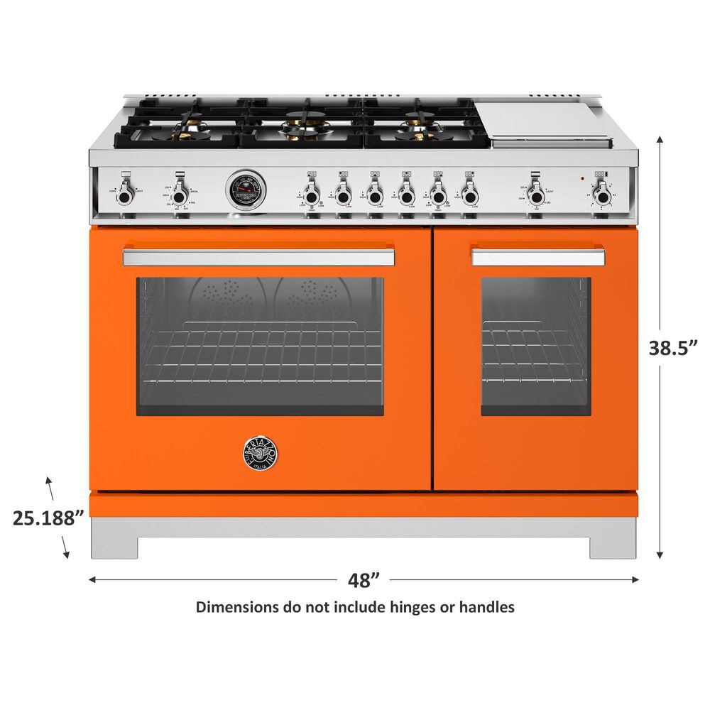 Bertazzoni Professional 7.1 Cu. Ft. Freestanding All-Gas Range in Arancio, , large