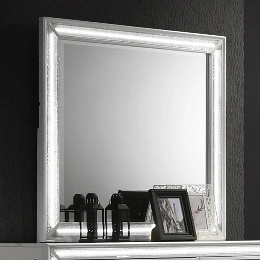 New Heritage Design Stardust Dresser Mirror in White, , large