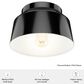 Hunter Cranbrook 1-Light Flush Mount in Matte Black, , large