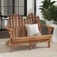 Linon Home Decor Adirondack Double Bench in Rich Acorn, , large