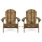Noble House Bellwood Patio Adirondack Chair in Natural (Set of 2), , large