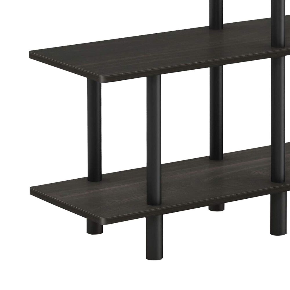 HOMLUX Turn-N-Tube 3-Tier Cube Ladder Display Rack in Espresso and Black, , large