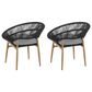 Hearth and Haven Cyril Outdoor Dining Chair in Gray (Set of 2), , large