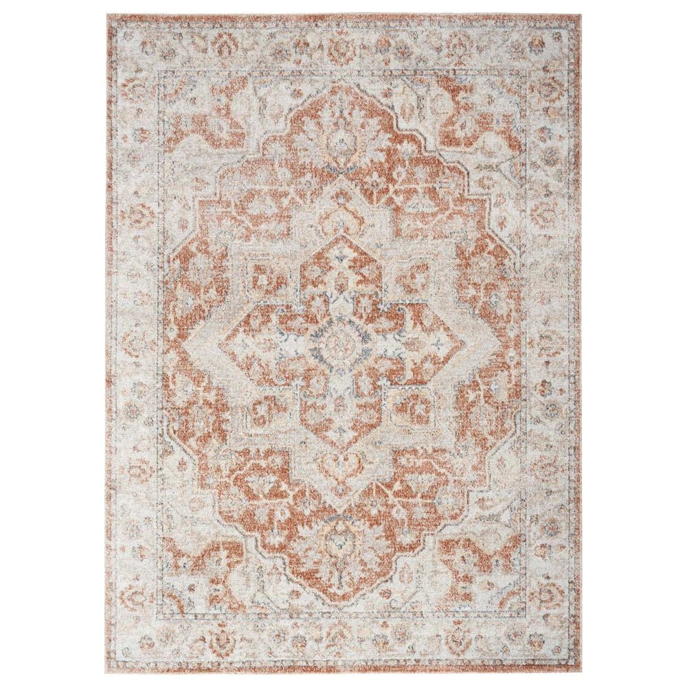 Nourison Astra Machine Washable 3"3" x 5" Gold and Multicolor Area Rug, , large