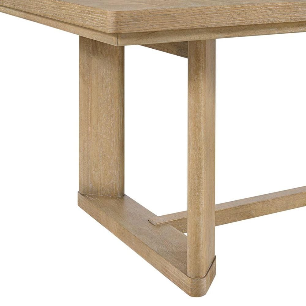 Emerald Home Furnishings Pacific Grove Trestle Dining Table in Sand Dune Brown - Table Only, , large