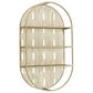Maple and Jade 3-Level Oval Room Wall Shelf with Arch Pattern in Gold, , large