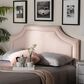 Baxton Studio Avignon Queen Upholstered Headboard in Light Pink, , large