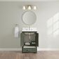 37B Lucerne 24" Single Bathroom Vanity Cabinet in Deep Olive Green with Marble Top and Backsplash, , large