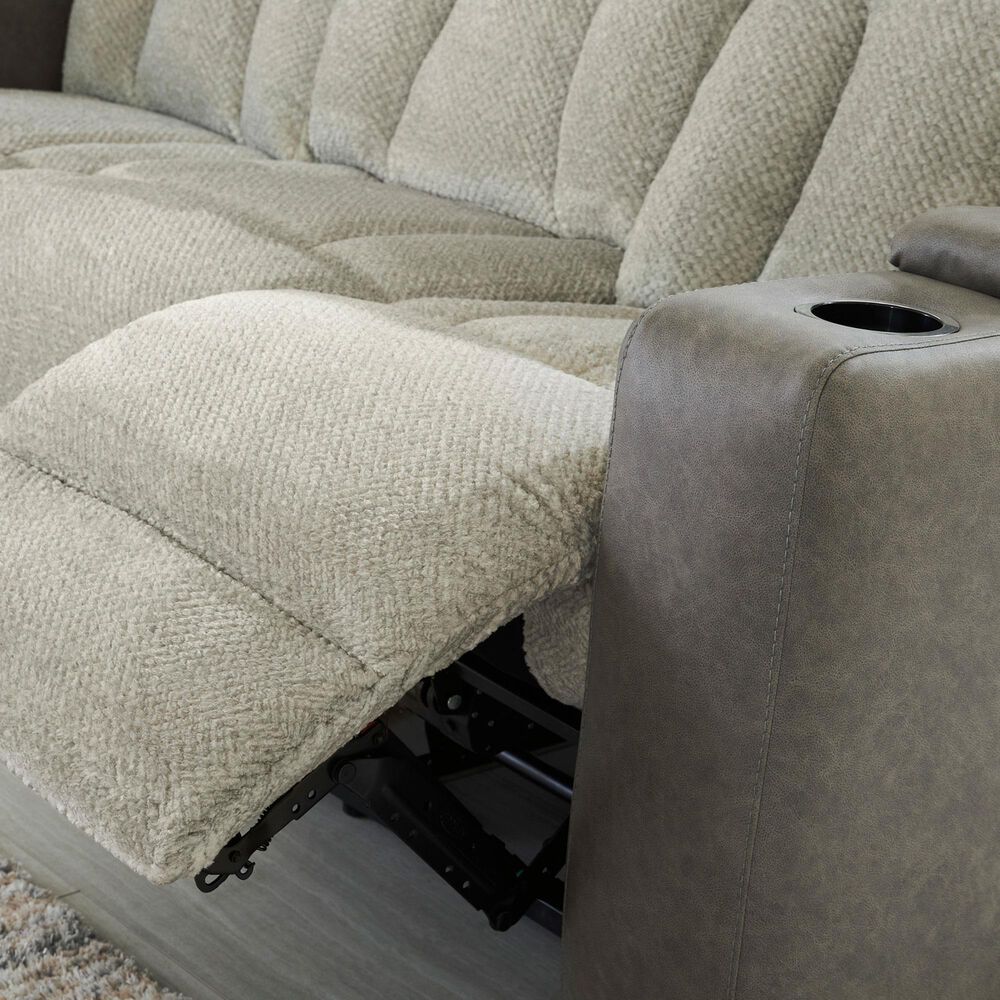 Ashley WhipLash Power Reclining Sofa in Sisal, , large