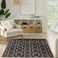 Nourison Horizon HOZ01 Black 3" x 5" Indoor/Outdoor Area Rug, , large