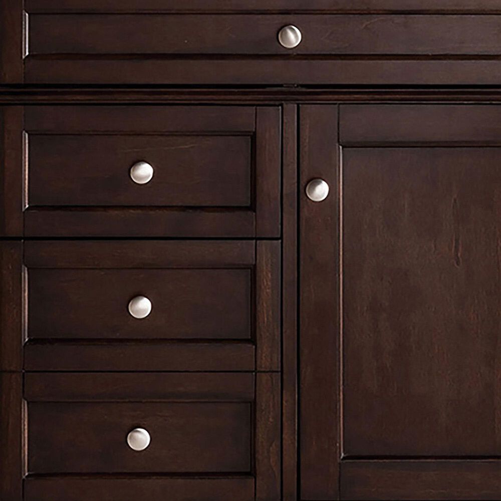 James Martin Vanities Brittany 36&quot; Single Bathroom Vanity in Burnished Mahogany with 3 cm Parisien Bleu Quartz Top and Rectangular Sink, , large