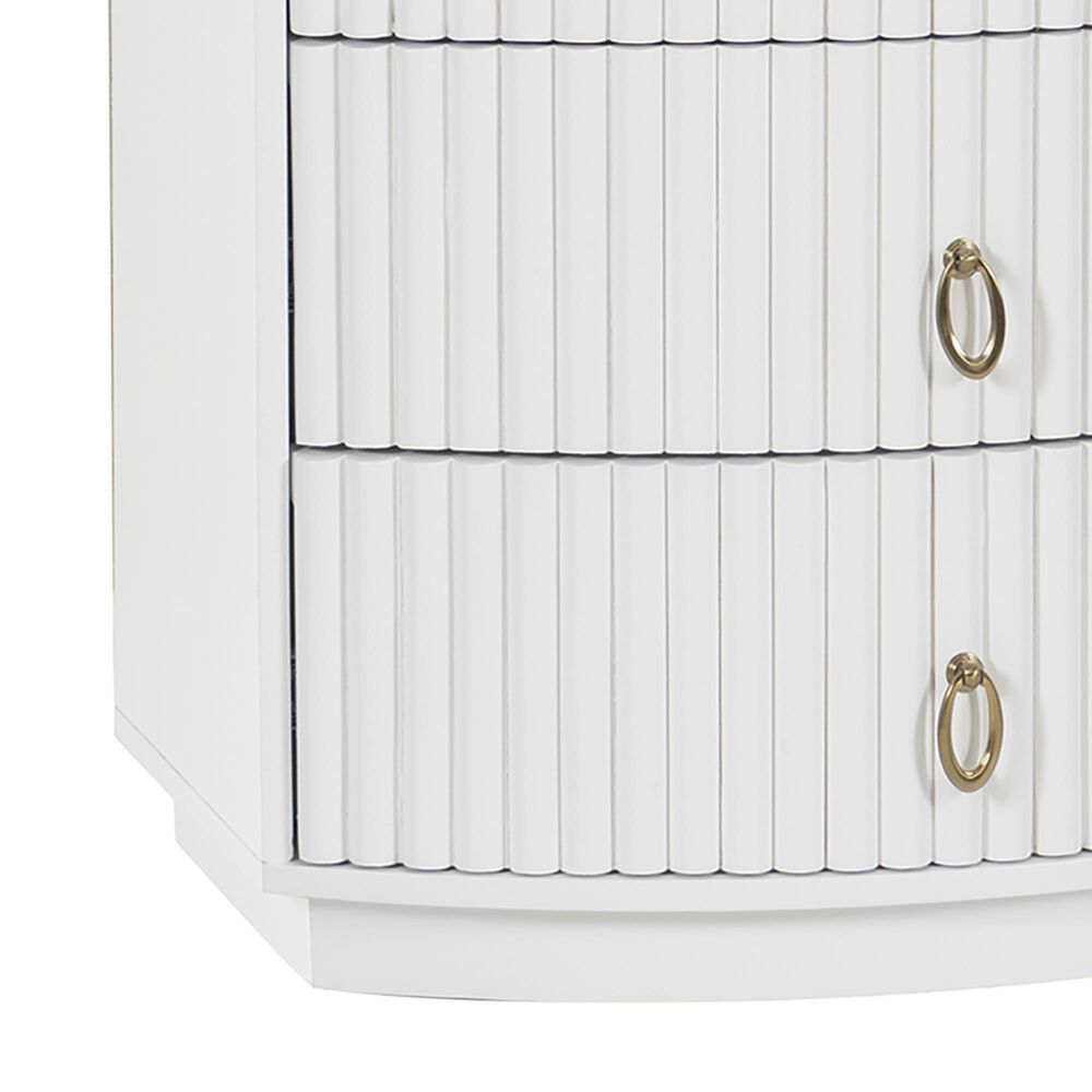 Linden Boulevard Ciarra 3-Drawer Nightstand in White, , large