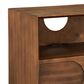Hearth and Haven Nightstand with Charging Station USB Ports and Outlet Hole in Walnut Brown, , large