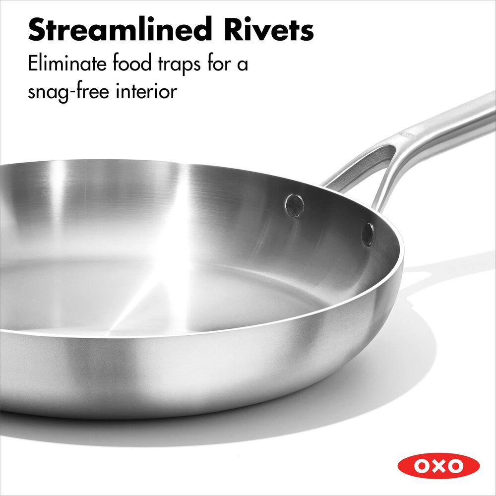 Green Pan Mira 12" Open Frypan Uncoated in Stainless Steel, , large