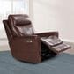 Simeon Collection Leather Power Recliner with Power Headrest in Hickory, , large