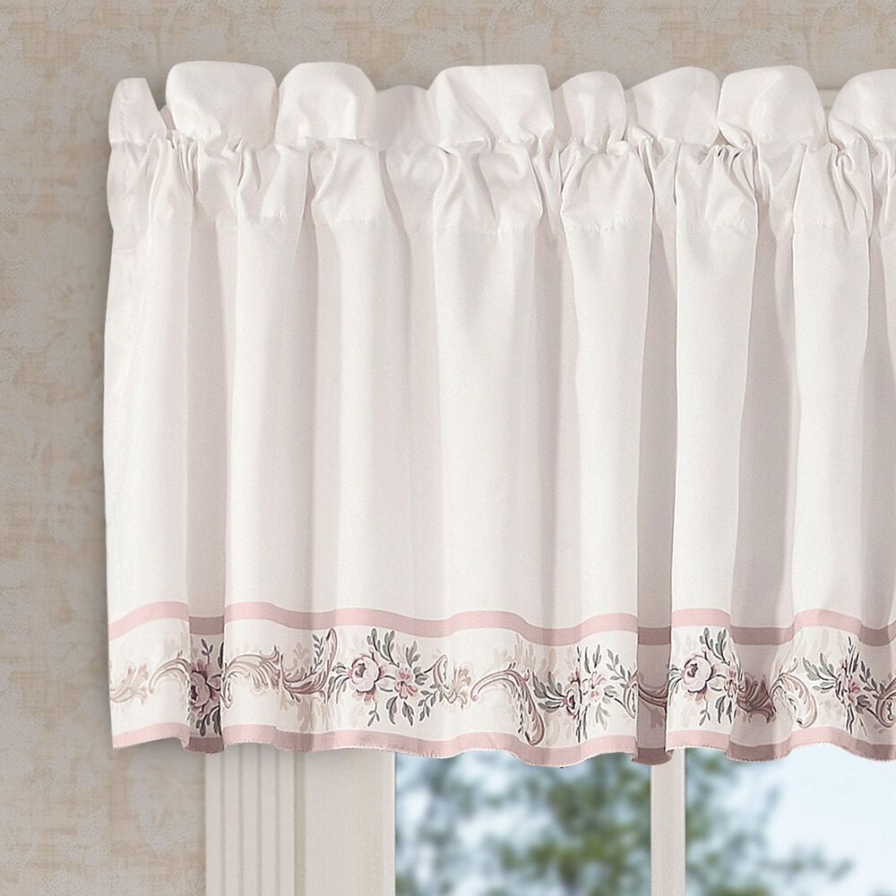 J. Queen New York Avant Garden 88&quot; x 18&quot; Window Straight Valance in Blush and Violet, , large