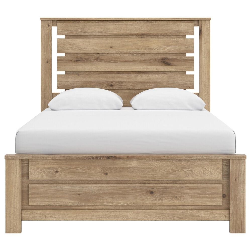 Ashley Brozmont Queen Panel Bed in Natural Brown, , large