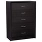 CorLiving Newport 5 Drawer Tall Dresser in Black Oak, , large