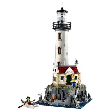 LEGO Ideas Motorized Lighthouse Building Set, , large
