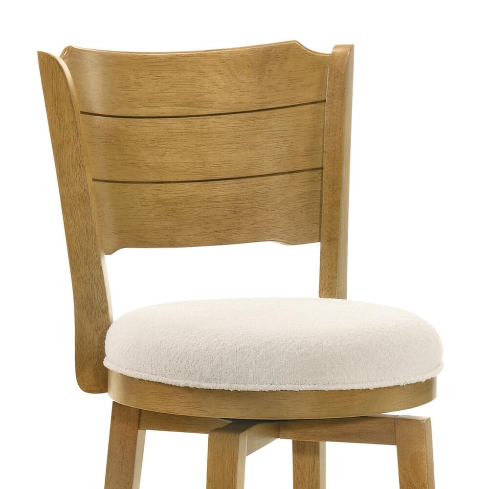 Armen Living Winsley Swivel Counter Height Stool in Putty Brown, , large