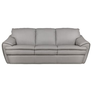 Superb Leather Leather Stationary Sofa in Oslo Grey, , large