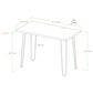 Walker Edison Hairpin 42" Writing Desk in Chrome and White, , large