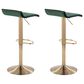 Lumisource Ale Adjustable Swivel Barstool in Green (Set of 2), , large