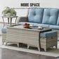 Sunwell Garden Outdoor Coffee Table in Grayish White, , large