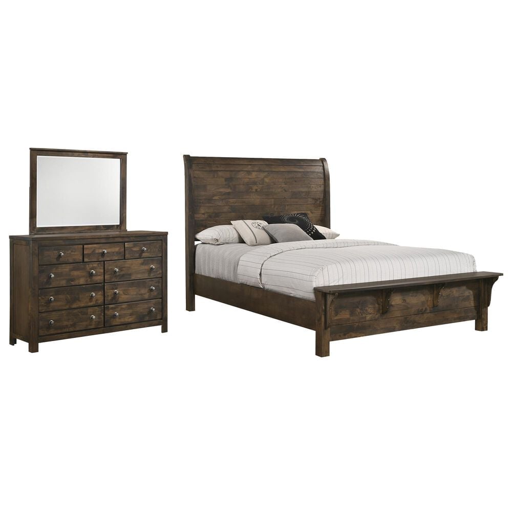 New Heritage Blue Ridge 3 Piece Queen Bedroom Set in Rustic Gray, , large