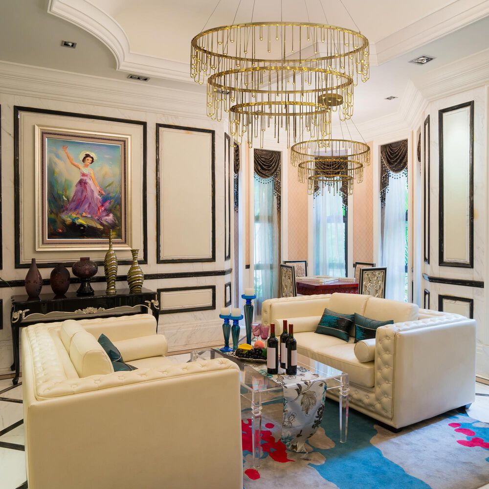 Golden Lighting Lucerna 3-Tier 1-Light LED Chandelier in Gold, , large