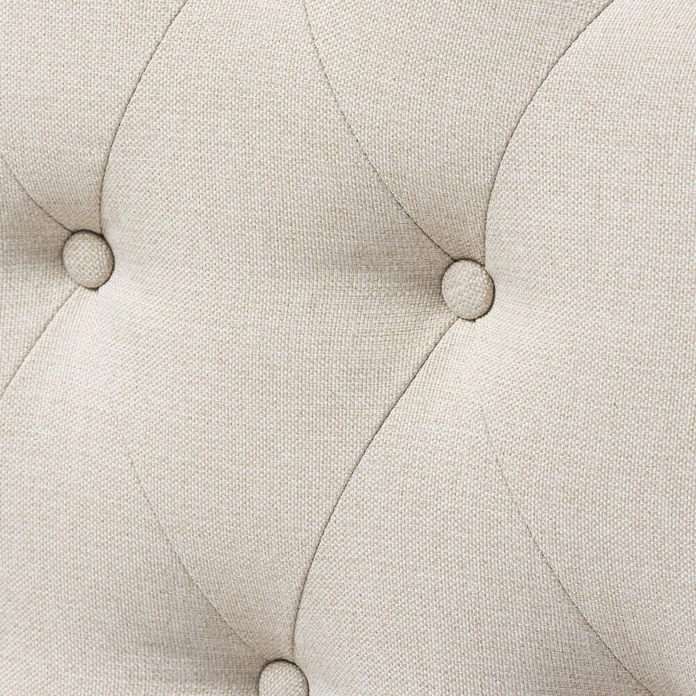 Baxton Studio Morris Twin Upholstered Headboard in Light Beige, , large