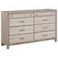 Boulder & Pine Asher King Upholstered Bed with Dresser and Nightstand in Gray, , large