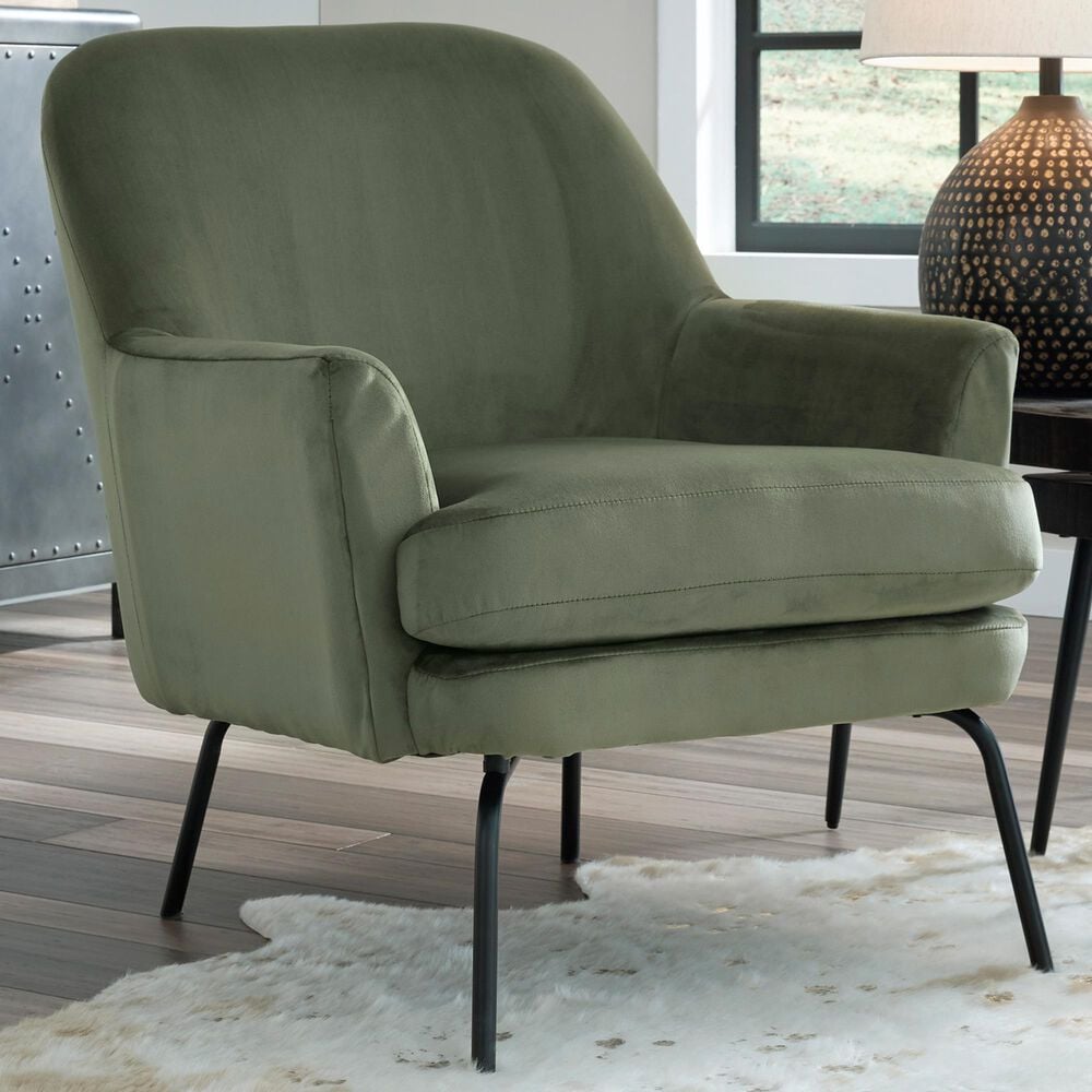 Signature Design by Ashley Dericka Accent Chair in Moss Velvet, , large