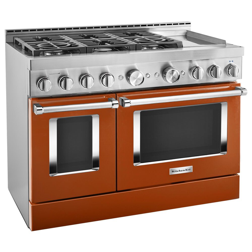 KitchenAid 6.3 Cu. Ft. Freestanding Gas Range with Griddle in Scorched Orange, , large